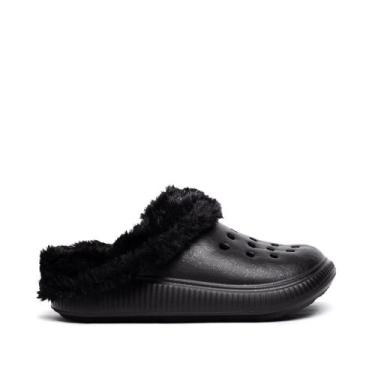 Imagem de Sandália Babuche Infantil Molekinha Peluciada Preto, Preto, 29