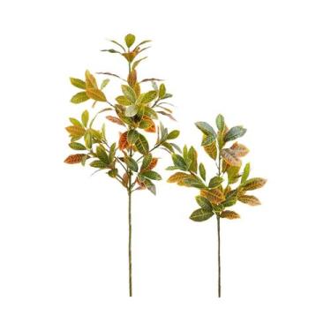 Imagem de Grandes Ramos De Árvore Banyan Artificial Com Folhas Vermelhas Falsas 