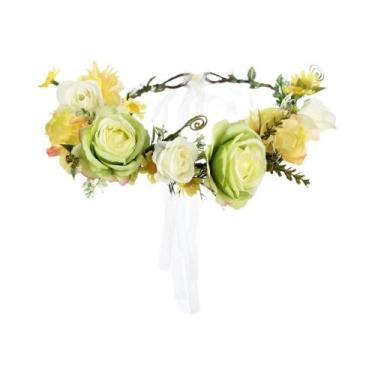 Imagem de Coroa De Flores Romântica Para Casamento, Guirlanda De Videira, Tiara 