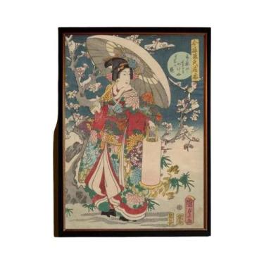 Imagem de Kuniyoshi Utagawa Courtesan Print HD Canvas Painting Para Decoração De