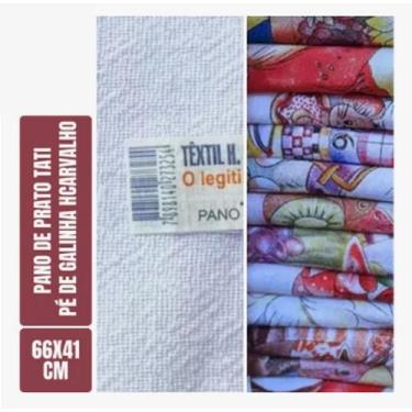Imagem de Kit 10 Un - Pano De Prato Copa Estampado Tati Têxtil H. Carvalho - Pé 