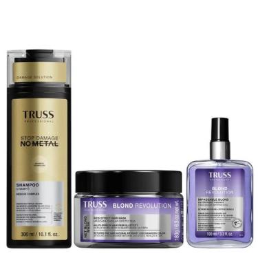 Imagem de Truss Stop No Metal Kit Shampoo Máscara Blond Revolution e Finalizador