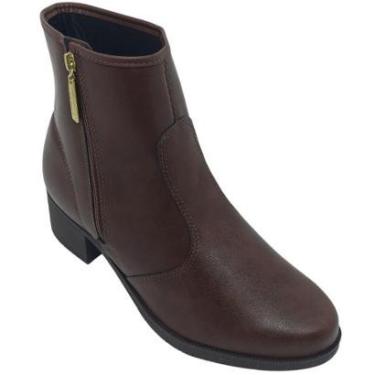 Imagem de Bota Moleca Feminina Napa Genebra com Salto 4,5cm-Feminino