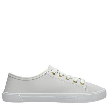 Imagem de Tênis Casual Feminino Moleca com Detalhes Dourados Confortável-Feminino