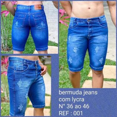 Imagem de Bermuda jeans denin premium masculina  - AW Moda Fashion, 36, Ref:001