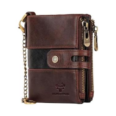 Imagem de Carteira De Couro Feminina Com Bloqueio RFID, Porta-Cartões De Crédito