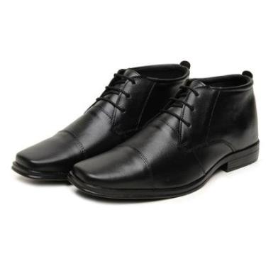 Imagem de Sapato Social Sport Fino Masculino Couro Preto Confort-Masculino