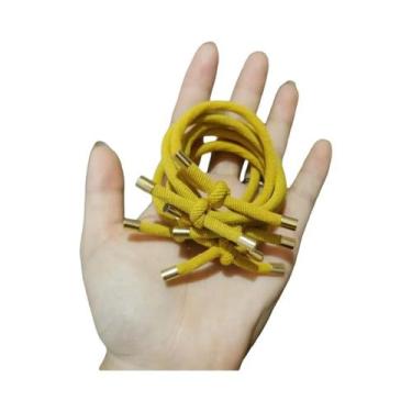 Imagem de Elásticos De Cabelo Femininos Banhados a Ouro 10 Peças De Alta Qualida