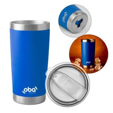 Imagem de Copo Térmico Inox 591ml Oba Térmic com Tampa e Abridor - Nilo-imports
