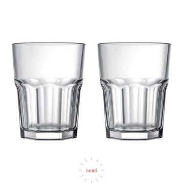 Imagem de Jogo 2 Copos 60ml Bristol Dose Redondo Tequila Whisky Vidro - NADIR FI