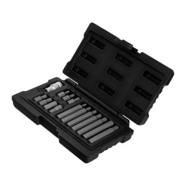 Imagem de Jogo de Bits Torx Haste Sextavada 10 MM Encaixe 1/2 Pol 15 Peças STELS