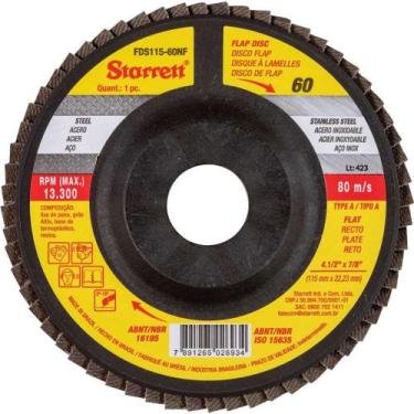 Imagem de Flap-disc, Disco de Desbaste/acabamento, 4.1/2" - 115 mm, Reto Tipo A,