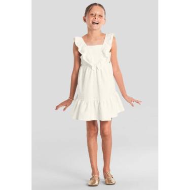 Imagem de Vestido infantil menina em cotton texturizado Brandili