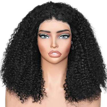 Imagem de Peruca UREMY Afro Kinky Curly 100% cabelo humano 180 densidade 18"