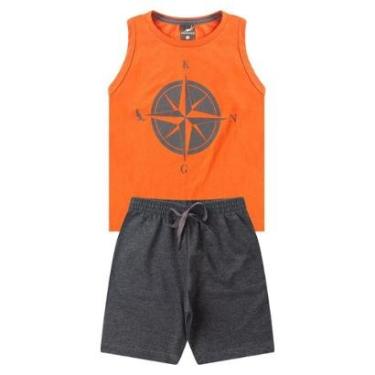 Imagem de Conjunto Infantil Menino Verão Regata Bússola Kangulu-Masculino