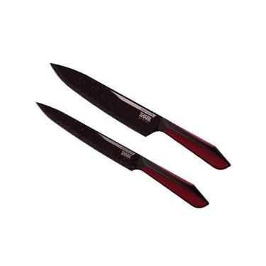 Imagem de Conjunto de Facas Ichef Polishop - Professional Cut - Shark Series - Red Vermelho
