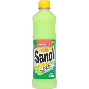 Imagem de Sanol, Desinfetante líquido para uso geral, Herbal, 500 ml, Verde