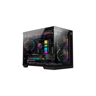 Imagem de Gabinete Gamer Kalkan Saga, M-ATX, Mid Tower, Lateral em Vidro Temperado, Sem Fans, Pre...