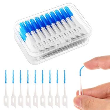 Imagem de Palitos Dentais lanjue 350 unidades de Silicone com Estojo