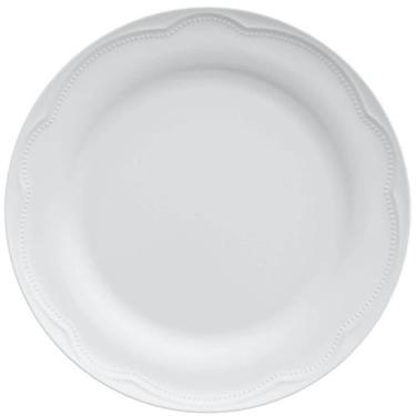 Imagem de Jogo 12 Pratos Rasos 25cm Branco em Porcelana Germer Cottage Mesa Post