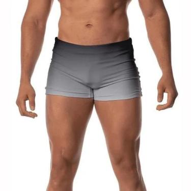 Imagem de Sunga Boxer Cinza Premium Masculina Hana Rio Poliamida Tamanho:GG, M
