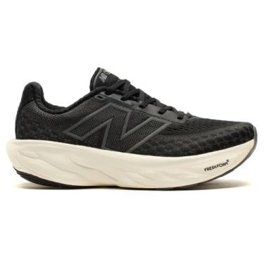 Imagem de Tênis New Balance Fresh Foam X 1080 V14 Feminino, Preto, Bege, 34