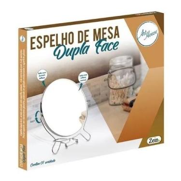 Imagem de Espelho De Mesa Dupla Face Aumento Giratório Redondo Maquiagem Skin Ca