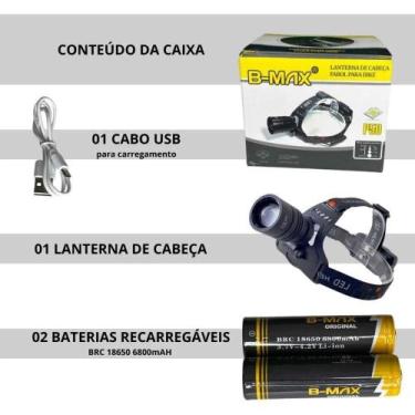 Imagem de Lanterna Led Cabeca Farol Para Bike P50 - Bm-810 - B-max - BOMAX