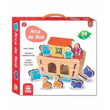 Imagem de Brinquedo Educativo Arca De Noé 3D Em Madeira Nig - 0475