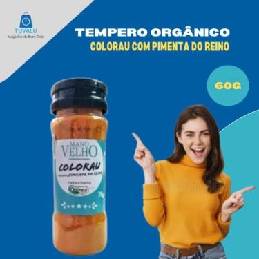 Imagem de Cúrcuma Com Pimenta Preta Orgânico 60g Mano Velho, Colorau com Pimenta