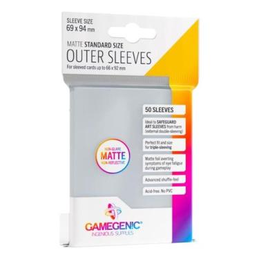 Imagem de Protetor De Cartas Gamegenic Transparente Fosco Outer 100 Pr