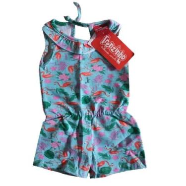 Imagem de Macacão bebê verão - roupa de bebê - maternidade - Trenzinho, Verde, 1