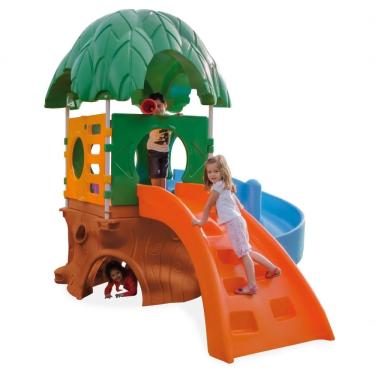 Imagem de Playground Infantil Casa na Árvore Smart com Escorregador Balanços Cesta e Escalada Xalingo Brinquedos