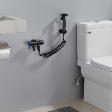 Imagem de Kit Ducha Higiênica Em Inox 304 Registro Dupla Saída Mangueira 1,5m Ga