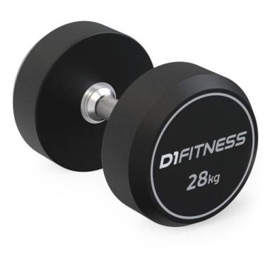 Imagem de Dumbbell Rubber Elite - D1 Fitness, 28kg