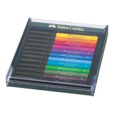 Imagem de Caneta artística Pitt Tons Intensos com 12 unidades 267421 - Faber-Cas