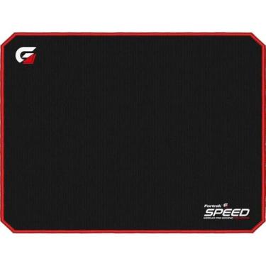 Imagem de Mousepad Gamer Fortrek Speed MPG101, Médio (320X240mm), Preto/Vermelho - 72692