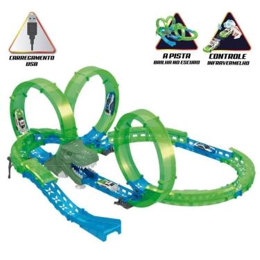 Imagem de Conjunto de Pista 48520 com Controle por Infravermelho e Loop 360o Brilha no Escuro Colorido Toyng