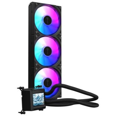 Imagem de Watercooler Kalkan Aura Lcd 360mm Argb Preto Tela Lcd 2.4