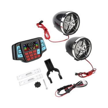 Imagem de Impermeável motocicleta BT MP3 Player, Audio Stereo Speaker System, Po