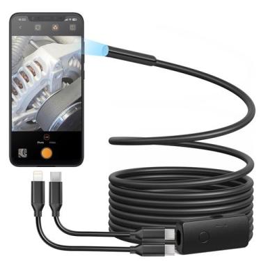 Imagem de Câmera de endoscópio USB Anykit 8 luzes LED ajustáveis IP67