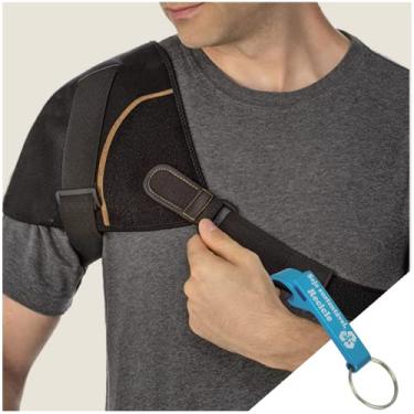 Imagem de Suporte de Ombro Ajustável Neoprene Ombreira Órtese + Chaveiro CBRN17836