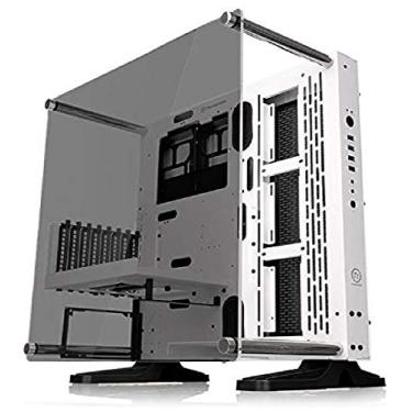 Imagem de Thermaltake Core P3 ATX Gabinete de vidro temperado para computador para jogos, visualização panorâmica de quadro aberto, edição branca, CA-1G4-00M6WN-05, neve