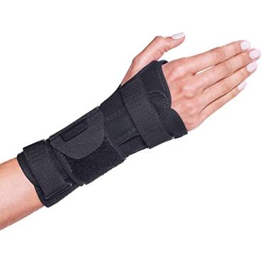 Imagem de Kestal Munhequeira Tala Curta para Punho Unilateral, protetor de punho, órtese Preto, Direita, PP