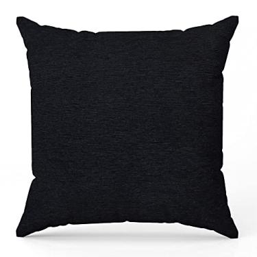 Imagem de Capa de almofada Jacquard liso preto 50 x 50