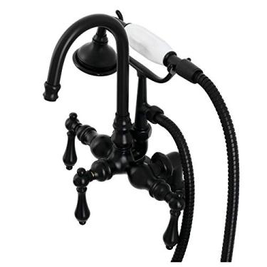 Imagem de Kingston Brass Torneira de banheira AE13T0 Aqua Vintage, preto fosco