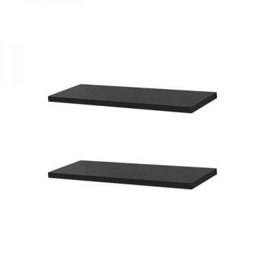 Imagem de Kit 2 Prateleiras 40 x 10cm Preta Suporte Invisível