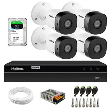 Imagem de Kit 4 Câmeras Bullet Infravermelho Multi Hd - Vhd 1220 B G6 Full Hd 1080p + Dvr Gravador de Video Inteligente Intelbras Mhdx 1204 4 Canais + Hd 2tb
