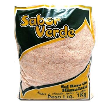 Imagem de Sal Rosa do Himalaia Fino Pacote de 1 Kg Sabor Verde