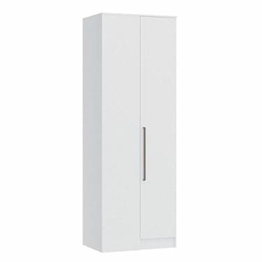 Imagem de Guarda Roupa Modulado Canto Reto 1 Porta Requinte+ Móveis Castro Branco Line